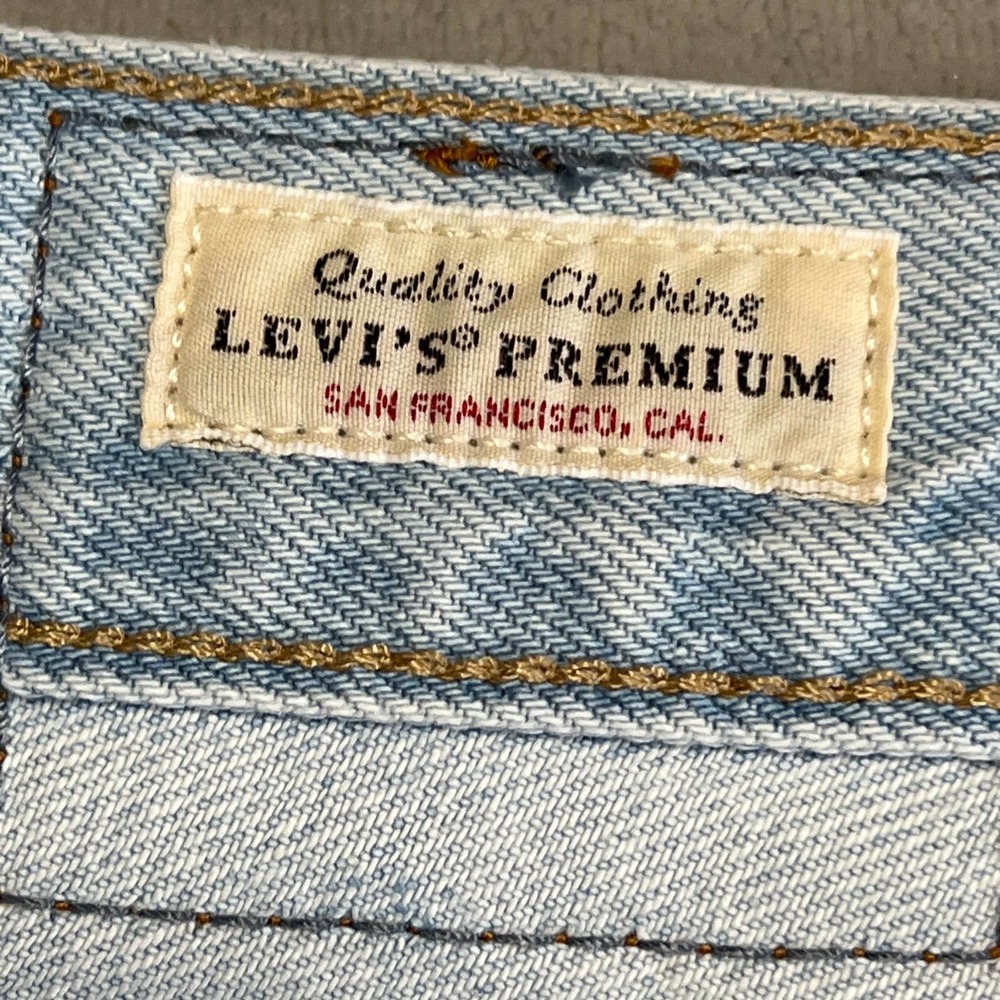 Levi's Premium Denim Baggy Dad Jeans Light Sugar Size 27 X 30 Light Indigo - Picture 6 of 11